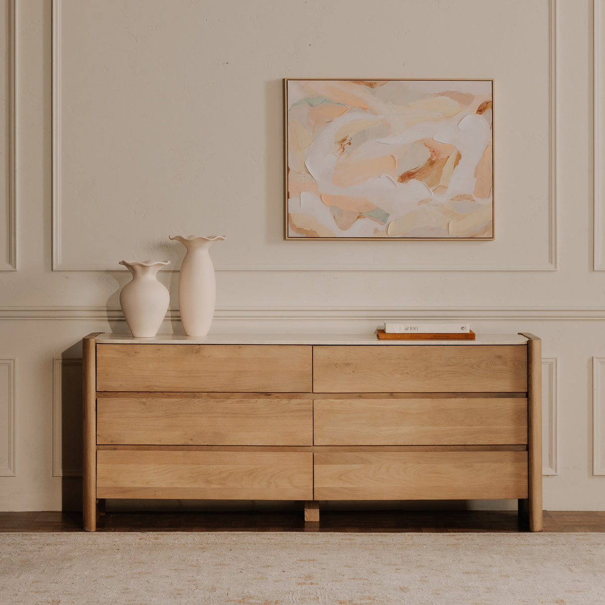 Lane Natural 6 Drawer Dresser by Moe's Home at Eve Furniture