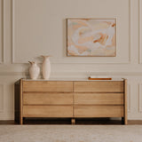 Lane Natural 6 Drawer Dresser by Moe's Home at Eve Furniture
