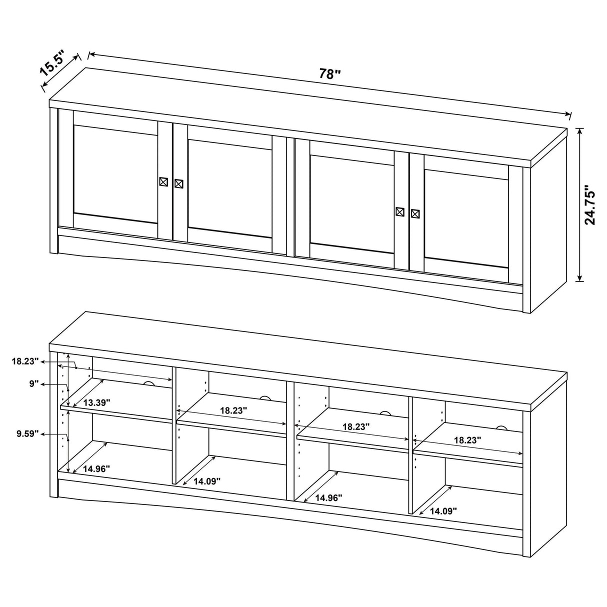 Laughlin Dark Pine 3-Piece Entertainment Center TV Stand by Coaster at Eve Furniture