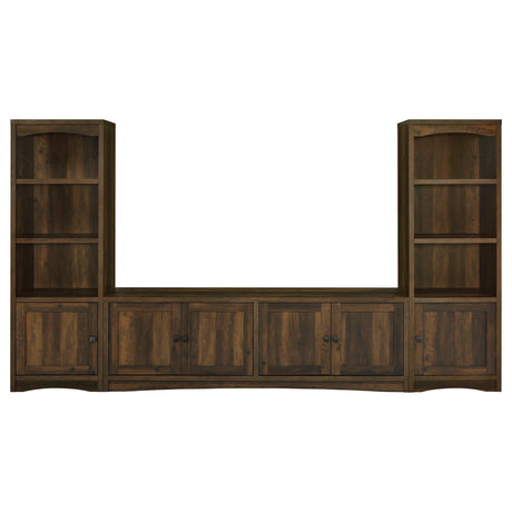 Laughlin Dark Pine 3-Piece Entertainment Center TV Stand by Coaster at Eve Furniture