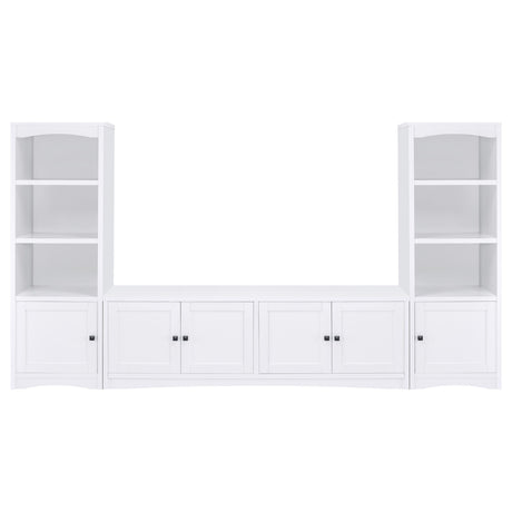 Laughlin White 3-Piece Entertainment Center TV Stand by Coaster at Eve Furniture