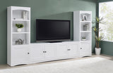 Laughlin White 3-Piece Entertainment Center TV Stand by Coaster at Eve Furniture