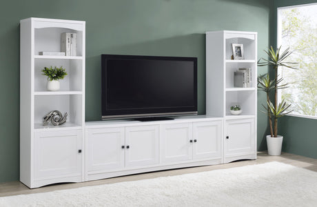 Laughlin White 3-Piece Entertainment Center TV Stand by Coaster at Eve Furniture
