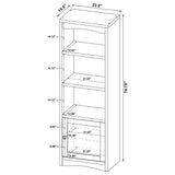 Laughlin Dark Pine 3-shelf Engineered Wood Media Tower by Coaster at Eve Furniture