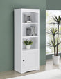 Laughlin White 3-shelf Engineered Wood Media Tower by Coaster at Eve Furniture