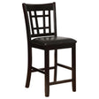 Lavon Black/Espresso Upholstered Counter Height Stools, Set of 2 by Coaster at Eve Furniture