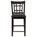 Lavon Black/Espresso Upholstered Counter Height Stools, Set of 2 by Coaster at Eve Furniture