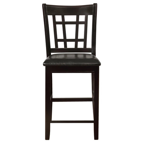 Lavon Black/Espresso Upholstered Counter Height Stools, Set of 2 by Coaster at Eve Furniture