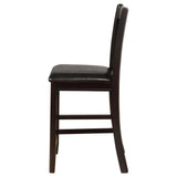 Lavon Black/Espresso Upholstered Counter Height Stools, Set of 2 by Coaster at Eve Furniture