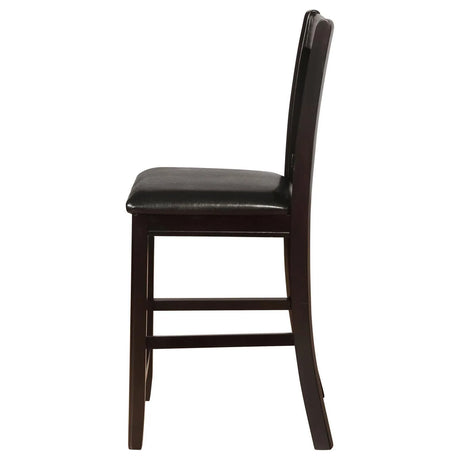 Lavon Black/Espresso Upholstered Counter Height Stools, Set of 2 by Coaster at Eve Furniture