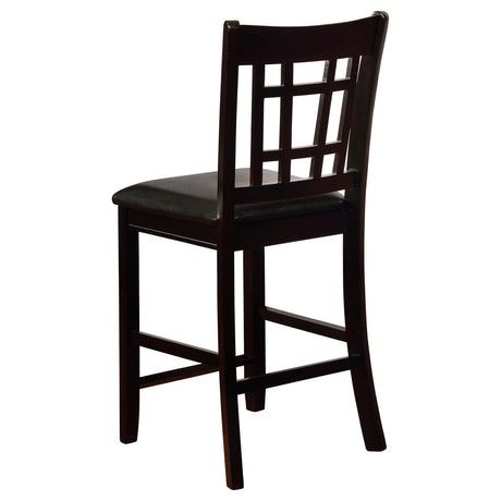 Lavon Black/Espresso Upholstered Counter Height Stools, Set of 2 by Coaster at Eve Furniture