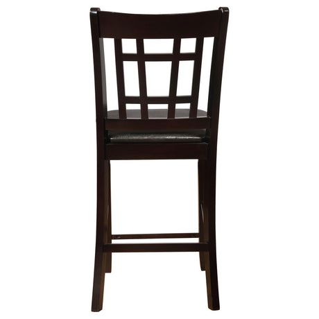 Lavon Black/Espresso Upholstered Counter Height Stools, Set of 2 by Coaster at Eve Furniture