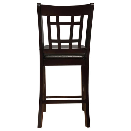 Lavon Black/Espresso Upholstered Counter Height Stools, Set of 2 by Coaster at Eve Furniture