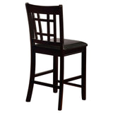 Lavon Black/Espresso Upholstered Counter Height Stools, Set of 2 by Coaster at Eve Furniture