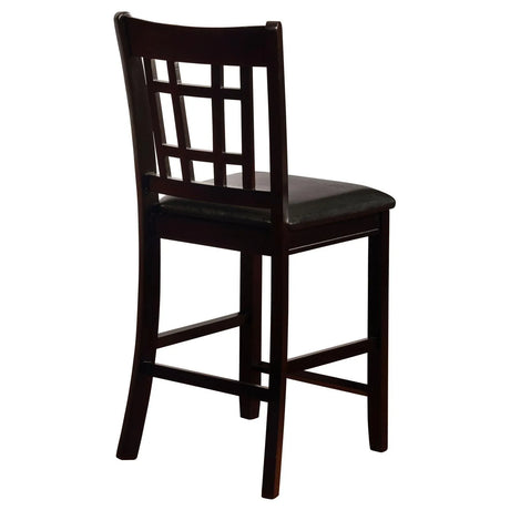 Lavon Black/Espresso Upholstered Counter Height Stools, Set of 2 by Coaster at Eve Furniture