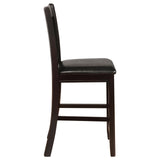 Lavon Black/Espresso Upholstered Counter Height Stools, Set of 2 by Coaster at Eve Furniture
