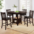 Lavon Espresso/Black 5-Piece Counter Height Dining Set by Coaster at Eve Furniture