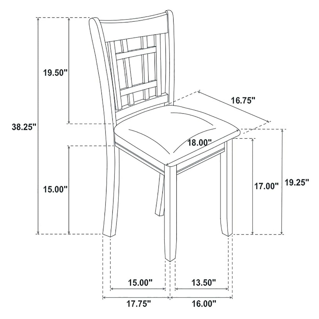 Lavon Espresso/Black 5-Piece Dining Set by Coaster at Eve Furniture