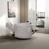 Lawson Swivel Glider Suede Recliner Chair - Latte by Ashcroft Imports at Eve Furniture