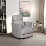 Lawson Swivel Glider Suede Recliner Chair - Latte by Ashcroft Imports at Eve Furniture
