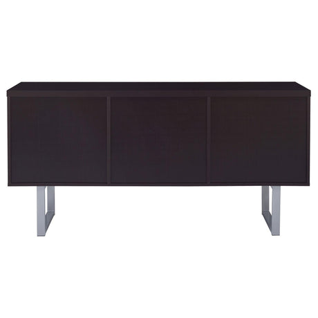 Lawtey Cappuccino 5-Drawer Credenza with Adjustable Shelf by Coaster at Eve Furniture