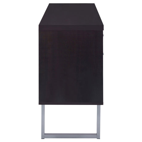 Lawtey Cappuccino 5-Drawer Credenza with Adjustable Shelf by Coaster at Eve Furniture