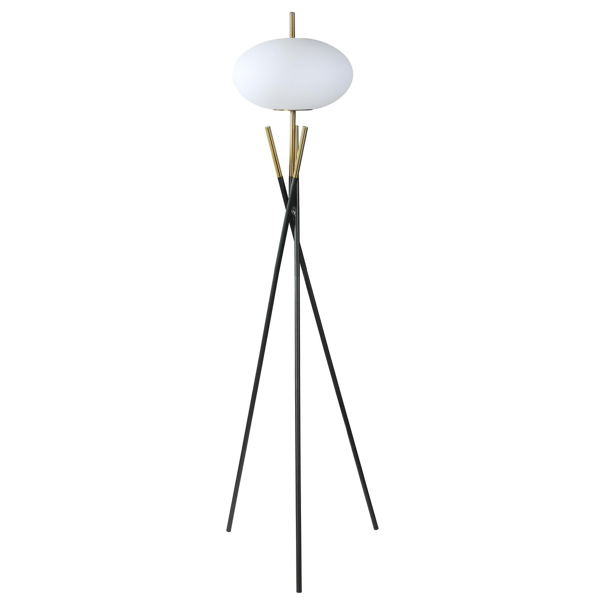 Layton White Orb Shade Tripod Floor Lamp by Coaster at Eve Furniture
