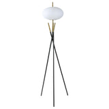 Layton White Orb Shade Tripod Floor Lamp by Coaster at Eve Furniture