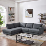 Glander Grey Sectional Sofa Left Facing by Ashcroft Imports at Eve Furniture