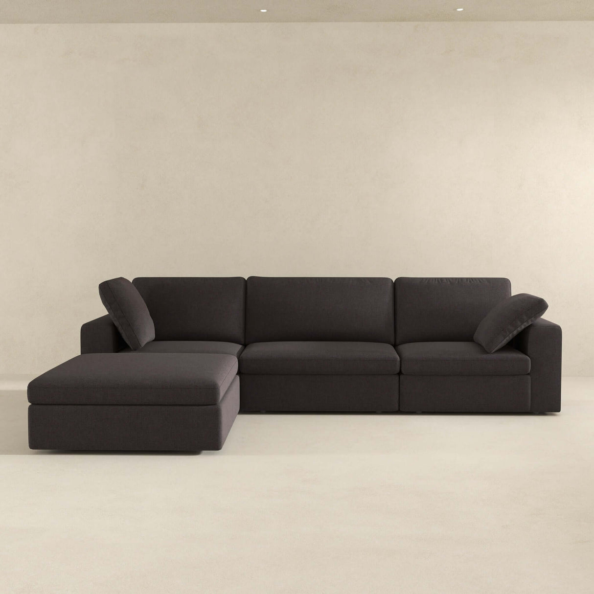 Cecilia Modular Corner Sectional Modern Fabric Sofa Dark Gray by Ashcroft Imports at Eve Furniture