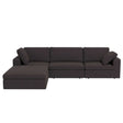 Cecilia Modular Corner Sectional Modern Fabric Sofa Dark Gray by Ashcroft Imports at Eve Furniture