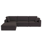 Cecilia Modular Corner Sectional Modern Fabric Sofa Dark Gray by Ashcroft Imports at Eve Furniture