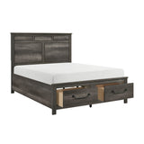 Lenior Gray King Storage Platform Bed by Homelegance at Eve Furniture