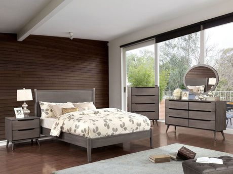 Lennart Gray King Bed by Furniture of America at Eve Furniture