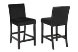 Lennon Black Velvet 5-Piece Counter Height Dining Set by Crown Mark at Eve Furniture