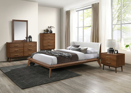 Lenzburg Walnut/Beige Full Bed by Furniture of America at Eve Furniture