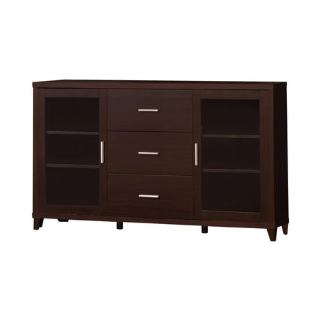 Lewes Cappuccino 2-Door TV Stand with Adjustable Shelves by Coaster at Eve Furniture