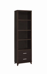 Lewes Cappuccino 2-Drawer Media Tower by Coaster at Eve Furniture