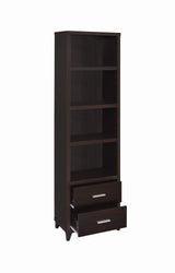 Lewes Cappuccino 2-Drawer Media Tower by Coaster at Eve Furniture