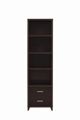 Lewes Cappuccino 2-Drawer Media Tower by Coaster at Eve Furniture