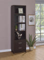 Lewes Cappuccino 2-Drawer Media Tower by Coaster at Eve Furniture