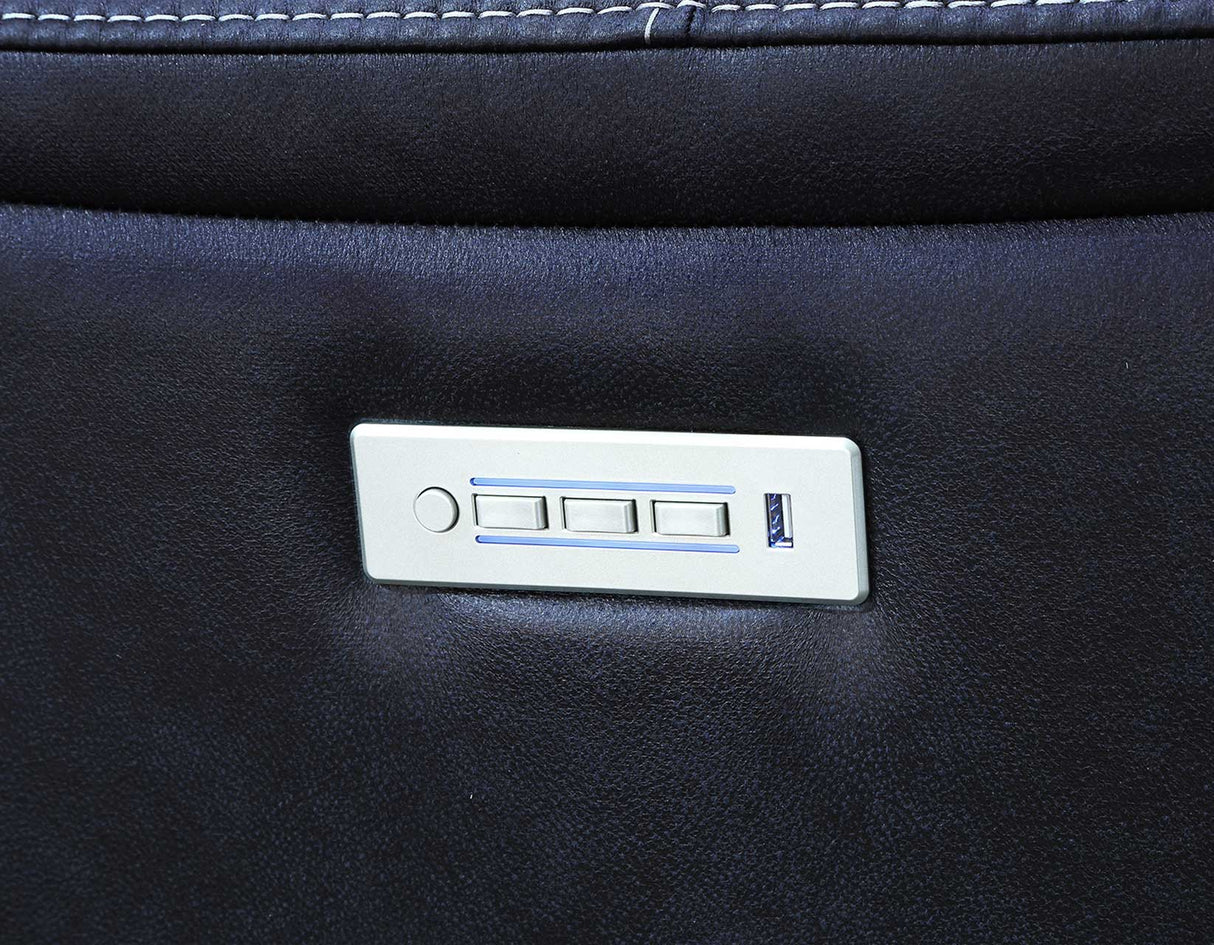 Lexington Ocean Blue Triple-Power Media Recliner by Steve Silver at Eve Furniture