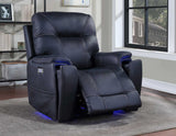 Lexington Ocean Blue Triple-Power Media Recliner by Steve Silver at Eve Furniture