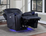 Lexington Ocean Blue Triple-Power Media Recliner by Steve Silver at Eve Furniture