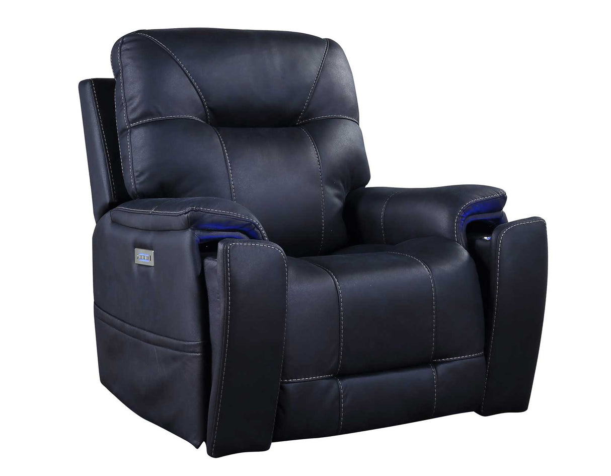 Lexington Ocean Blue Triple-Power Media Recliner by Steve Silver at Eve Furniture