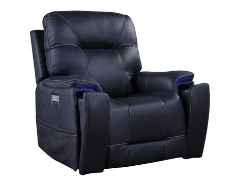 Lexington Ocean Blue Triple-Power Media Recliner by Steve Silver at Eve Furniture