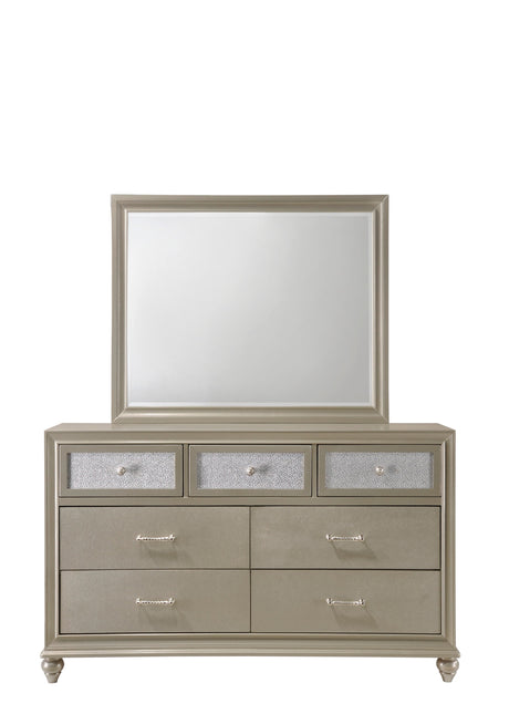Lila Champagne Bedroom Mirror (Mirror Only) by Crown Mark at Eve Furniture