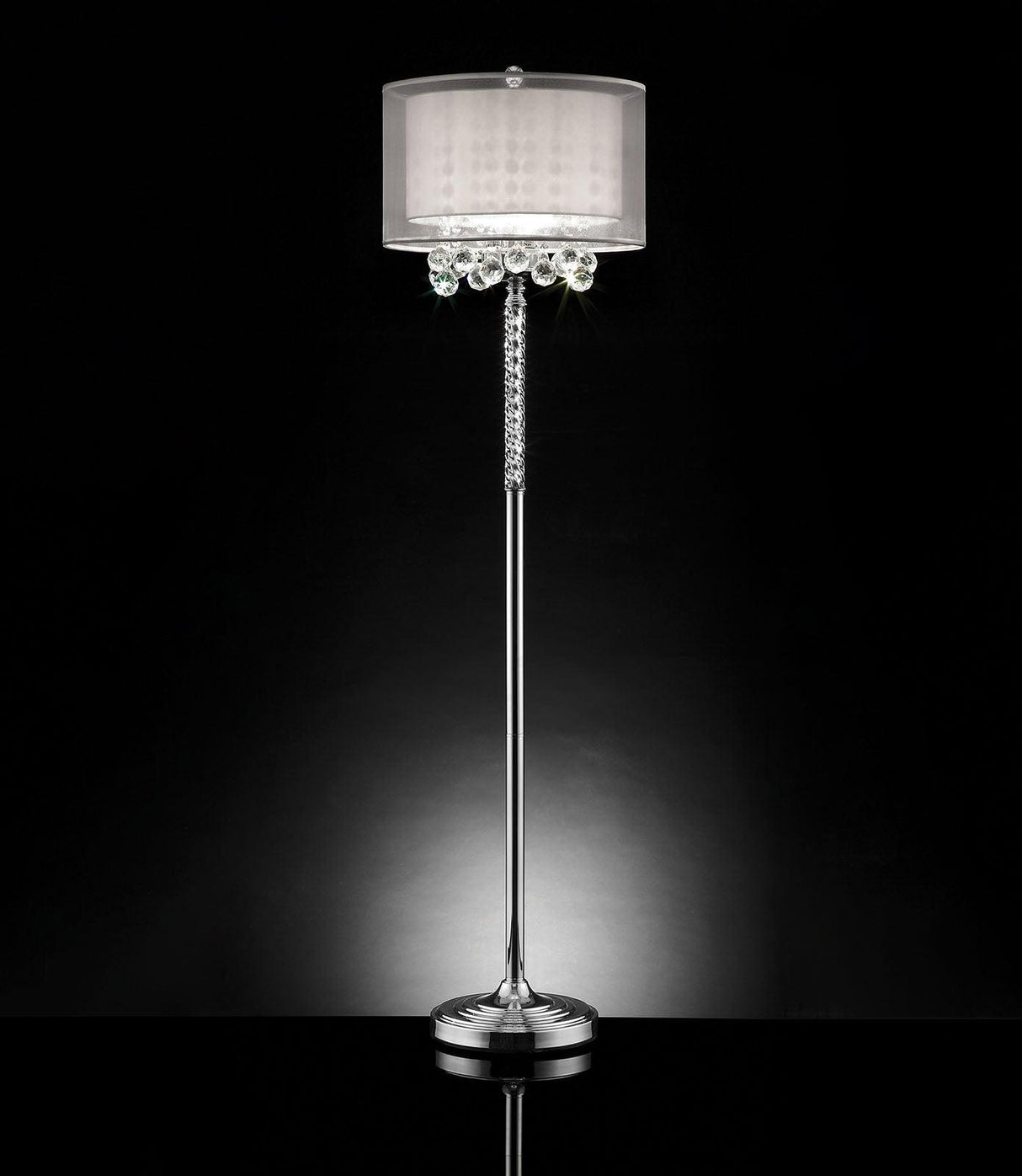 Lila Silver Floor Lamp by Furniture of America at Eve Furniture