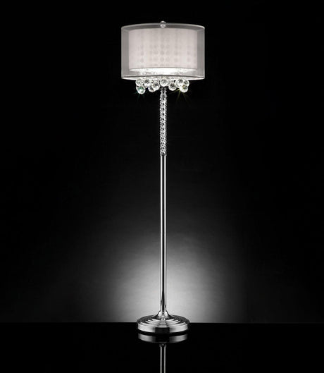 Lila Silver Floor Lamp by Furniture of America at Eve Furniture