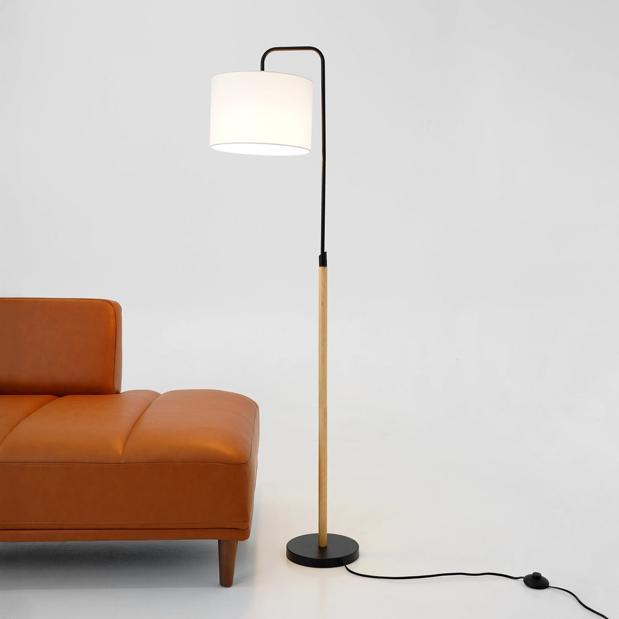 Lior Floor Lamp Wooden Pole by Ashcroft Imports at Eve Furniture